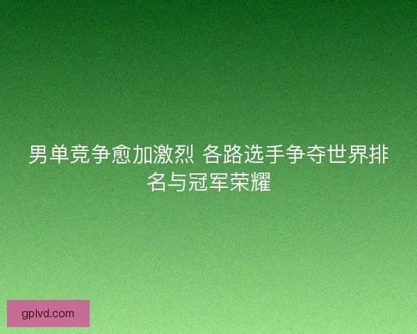 男单竞争愈加激烈 各路选手争夺世界排名与冠军荣耀